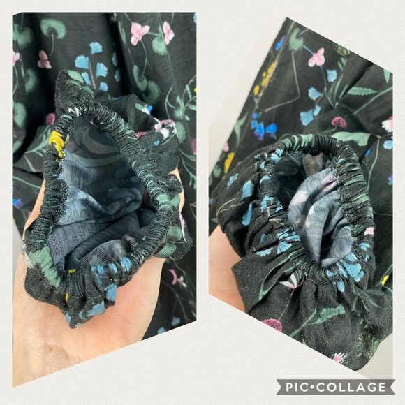 Anna Glover x H&M Peasant Top Womens XS Floral Oversized - Picture 8 of 12